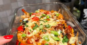 chicken and rice in oven dish